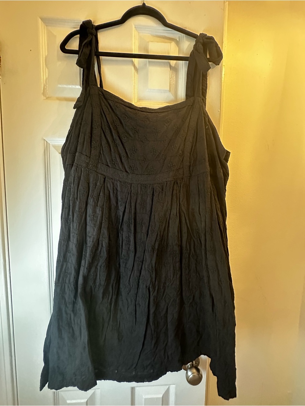 Old Navy Black Tie-Shoulder Mini Dress